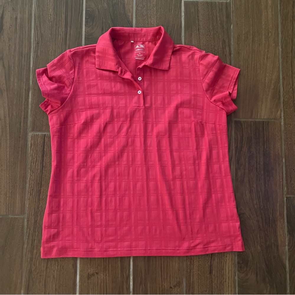 Pink Adidas Climacool polo size XL